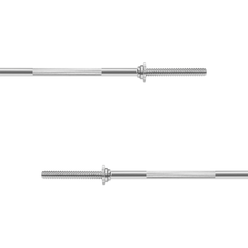 Nærbillede af det komfortable 25 mm greb og den robuste konstruktion på Rebel vægtstangen 150 cm.