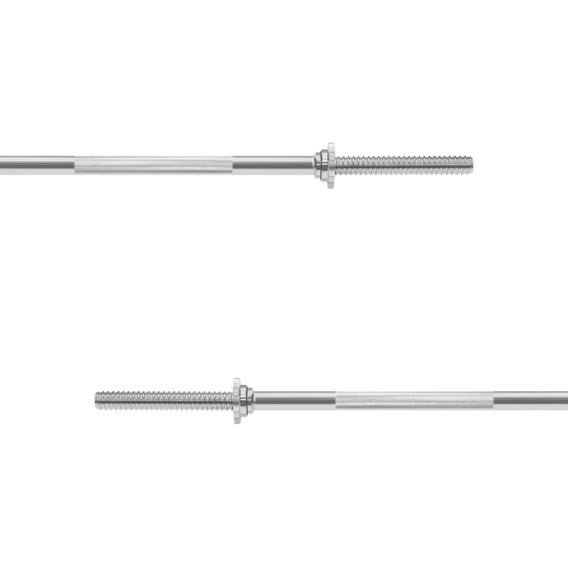 Nærbillede af det komfortable 25 mm greb og den robuste konstruktion på Rebel vægtstangen 150 cm.