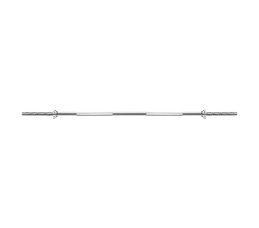 Rebel Vægtstang 150 cm med en vægt på 5,6 kg og gevindklemmer, klar til effektiv træning.