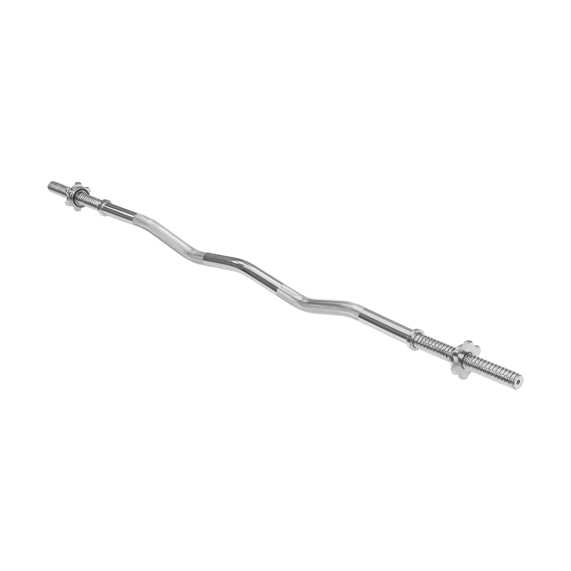 Rebel curlstang 120 cm, 5 kg – let bøjet med gevind til vægtskiver.
