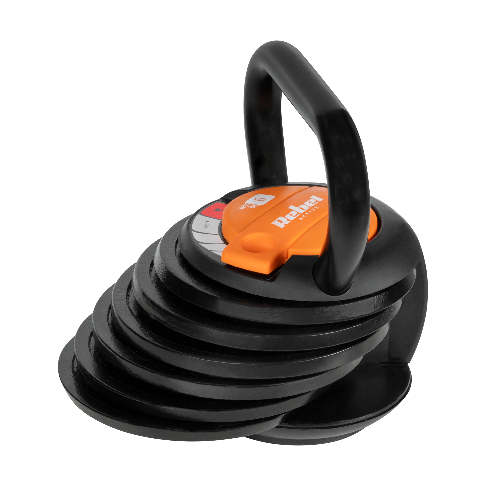 Rebel Kettlebell Justerbar 9kg - Premium Reguleret Træning gym4all