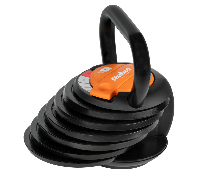 Rebel Kettlebell Justerbar 9kg - Premium Reguleret Træning gym4all