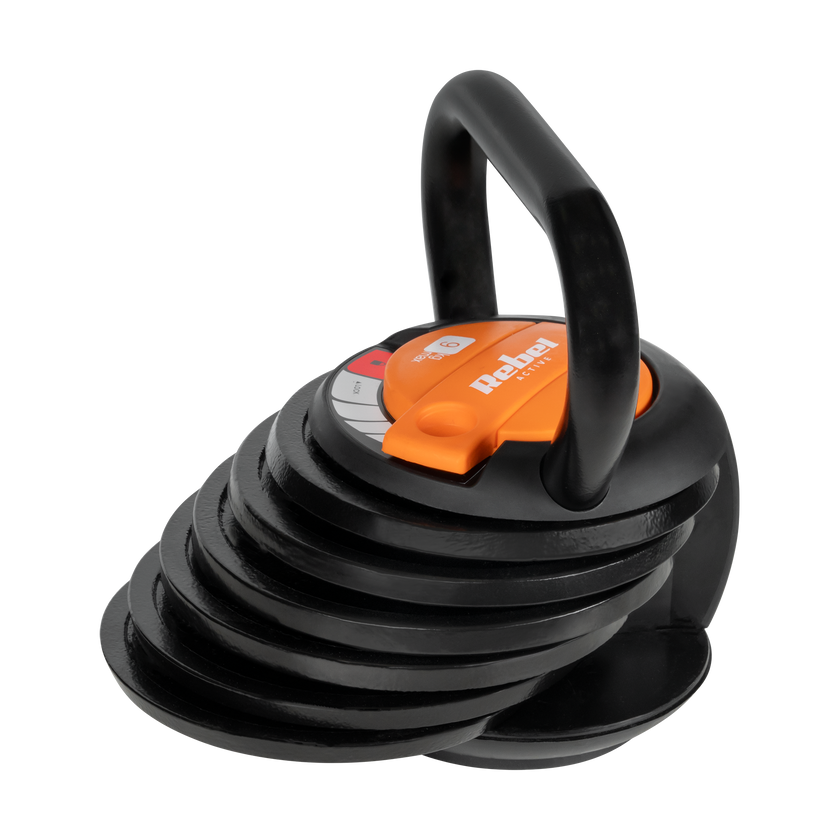 Rebel Kettlebell Justerbar 9kg - Premium Reguleret Træning gym4all