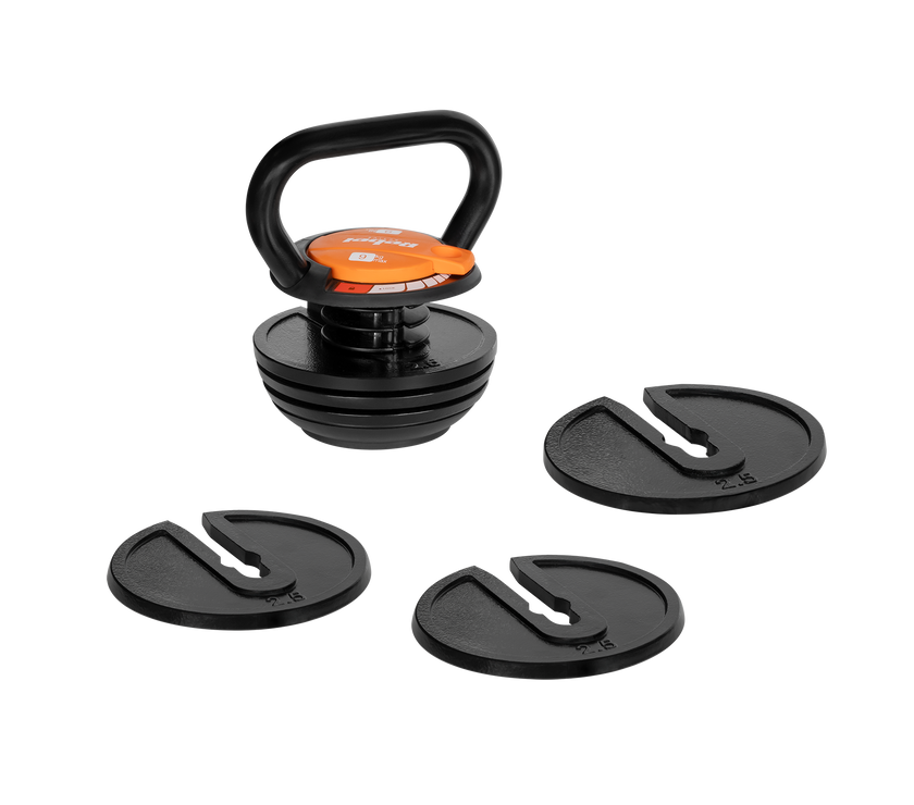 Rebel Kettlebell Justerbar 9kg - Premium Reguleret Træning gym4all