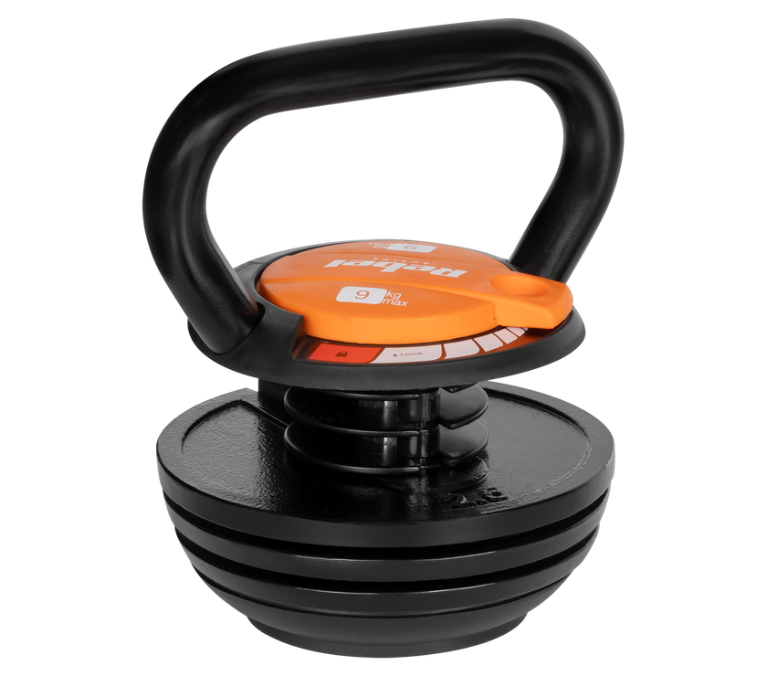 Rebel Kettlebell Justerbar 9kg - Premium Reguleret Træning gym4all