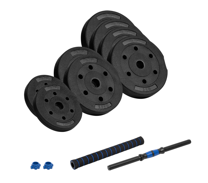 Justerbar bituminøs håndvægt med forbindelse 1x20 kg Rebel gym4all