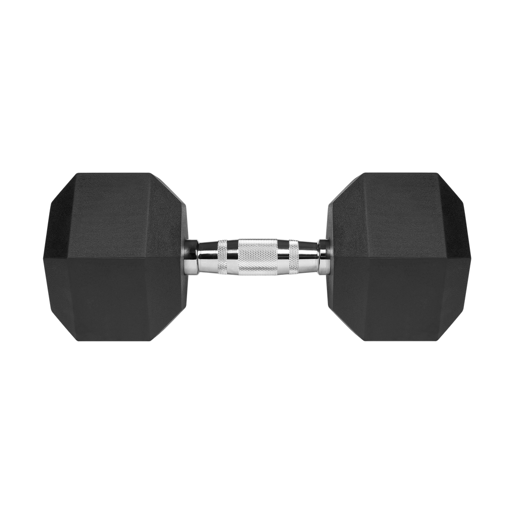 Gummibelagt støbejernshåndvægt HEX 20 kg gym4all