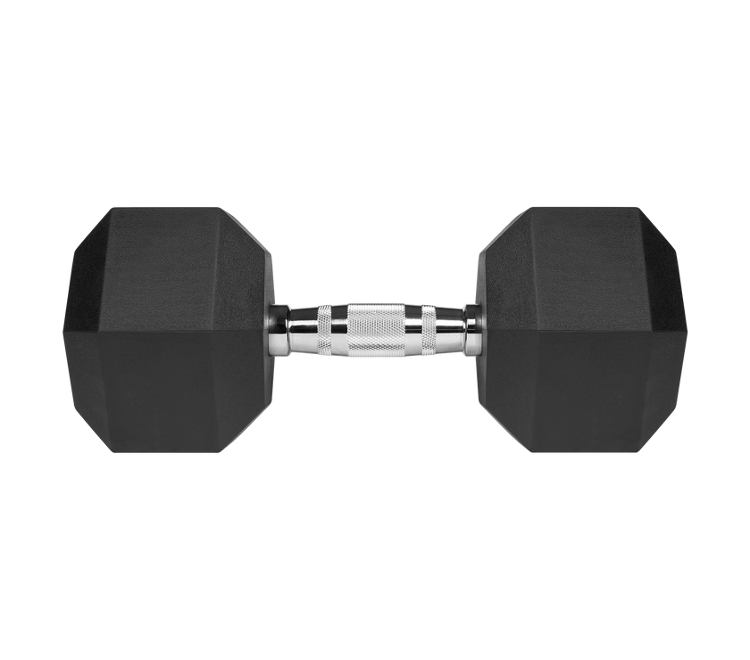 Gummibelagt støbejernshåndvægt HEX 20 kg gym4all