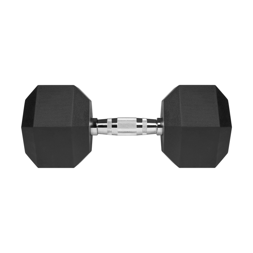 Gummibelagt støbejernshåndvægt HEX 20 kg gym4all