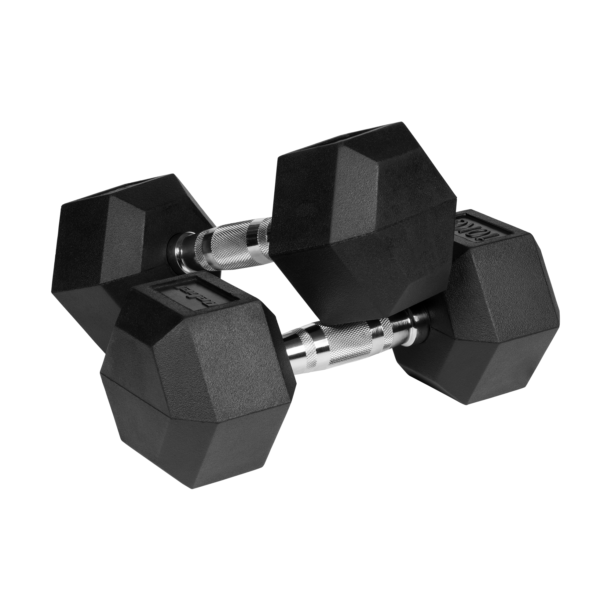 Sæt af 2 gummibelagte hexagon håndvægte 2x 10 kg til alsidig styrketræning i homegym.