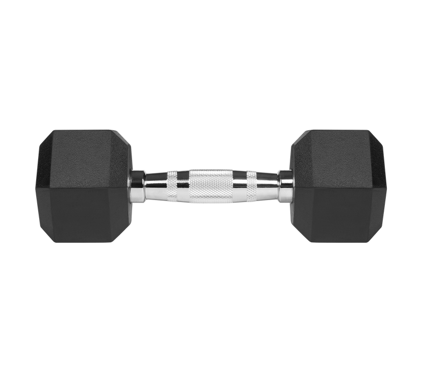 Hexagon Håndvægte 2x4 kg: Gummi Håndvægtssæt til Homegym gym4all