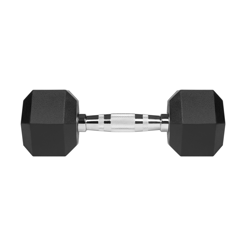 Hexagon Håndvægte 2x5 kg: Gummi Håndvægtssæt til Homegym gym4all