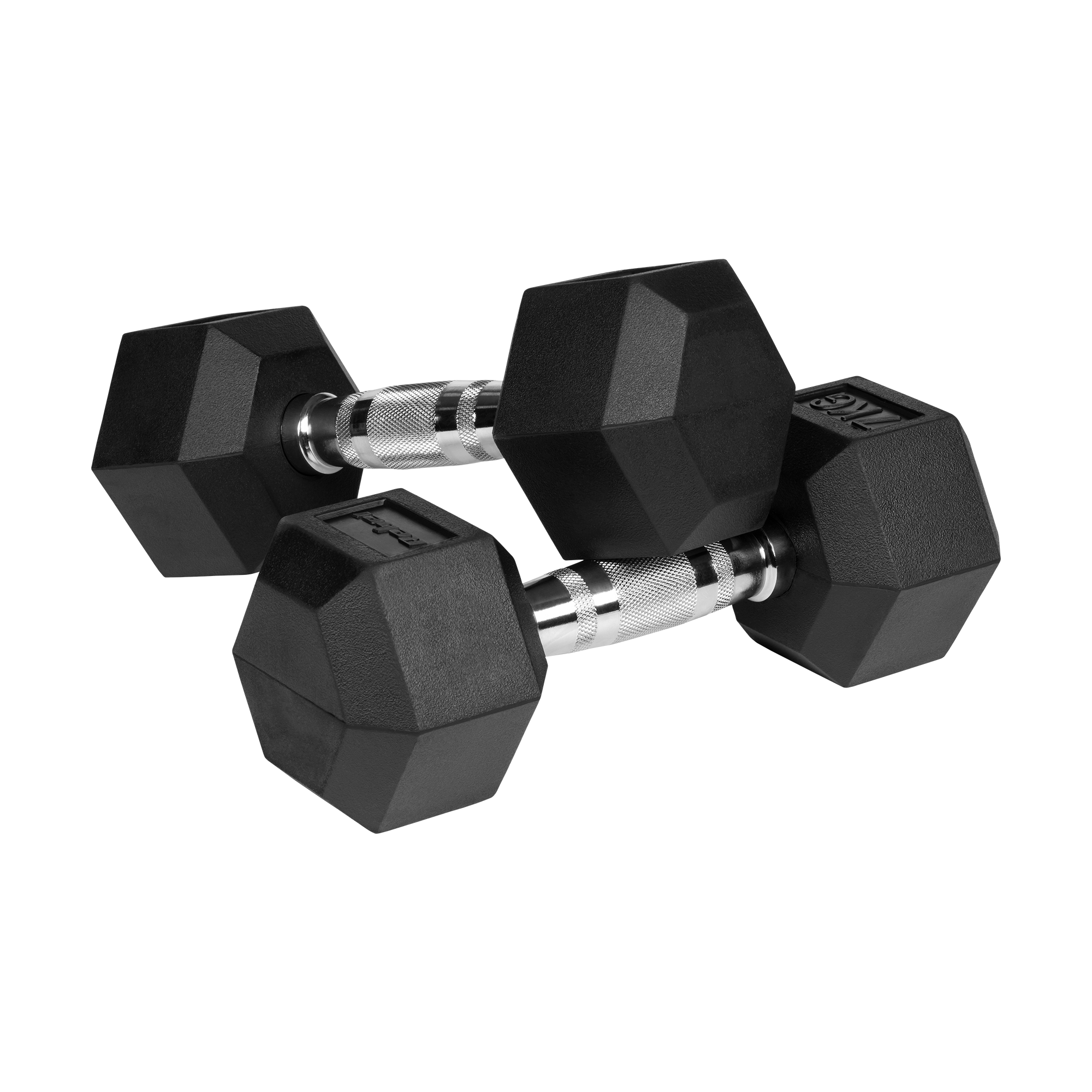 Hexagon Håndvægte 2x7 kg: Gummi Håndvægtssæt til Homegym gym4all