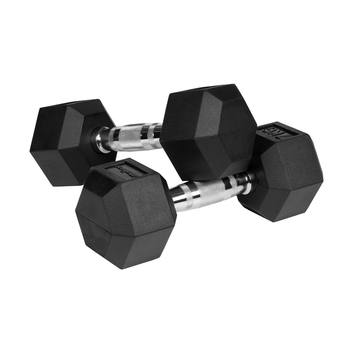 Hexagon Håndvægte 2x7 kg: Gummi Håndvægtssæt til Homegym gym4all