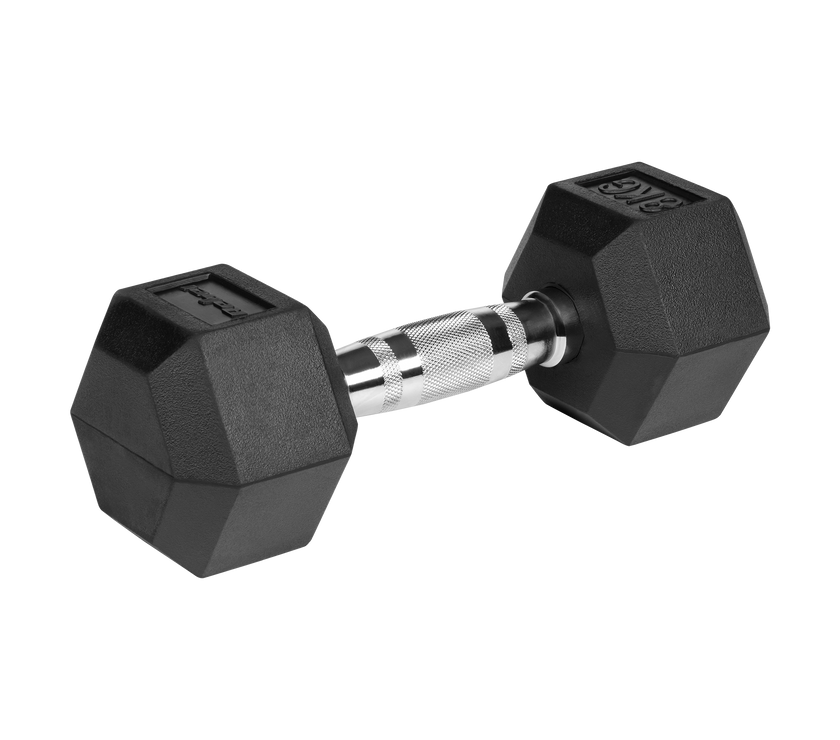 Hexagon Håndvægte 2x8 kg: Gummi Håndvægtssæt til Homegym gym4all