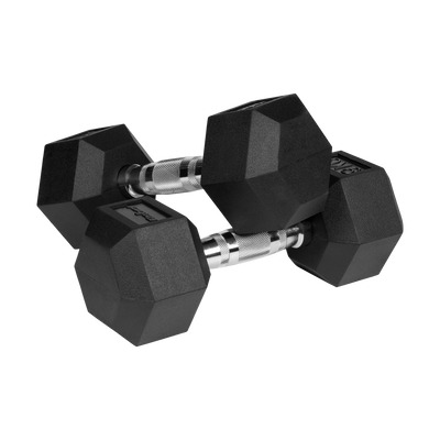 Hexagon Håndvægte 2x9 kg: Gummi Håndvægtssæt til Homegym gym4all