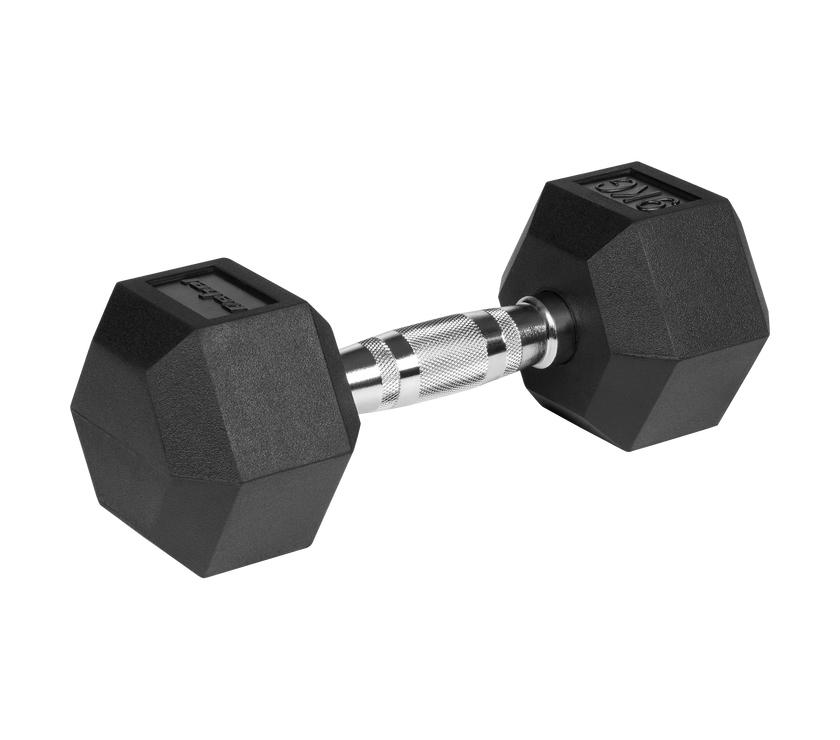Hexagon Håndvægte 2x9 kg: Gummi Håndvægtssæt til Homegym gym4all