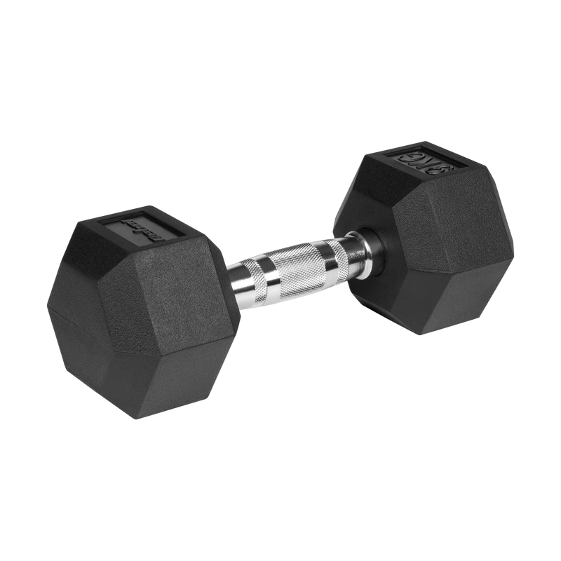 Hexagon Håndvægte 2x9 kg: Gummi Håndvægtssæt til Homegym gym4all