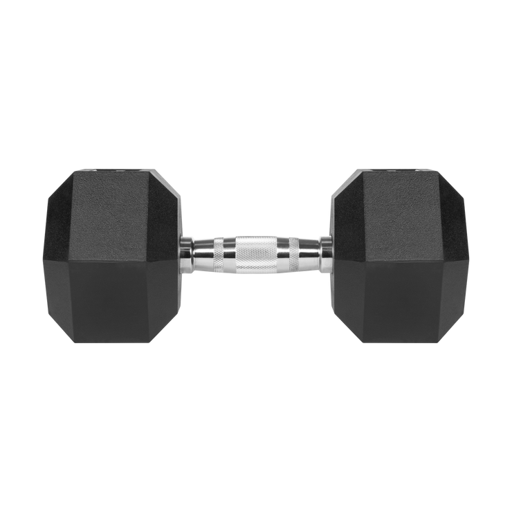 Gummibelagt støbejernshåndvægt HEX 17,5 kg gym4all