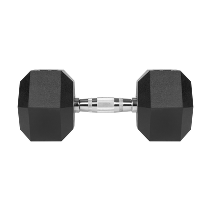 Gummibelagt støbejernshåndvægt HEX 17,5 kg gym4all