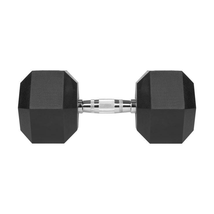 Gummibelagt støbejernshåndvægt HEX 25 kg gym4all
