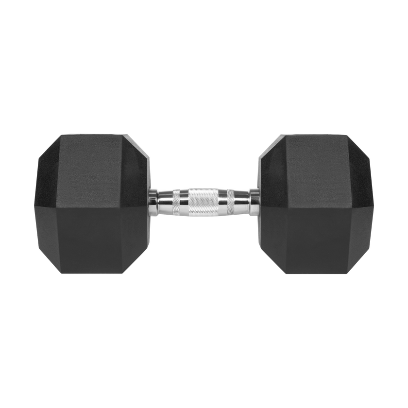 Gummibelagt støbejernshåndvægt HEX 25 kg gym4all