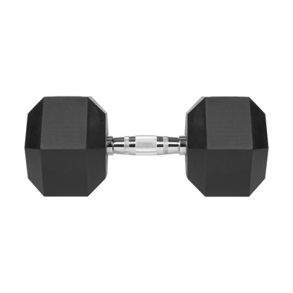 Gummibelagt støbejernshåndvægt HEX 25 kg gym4all