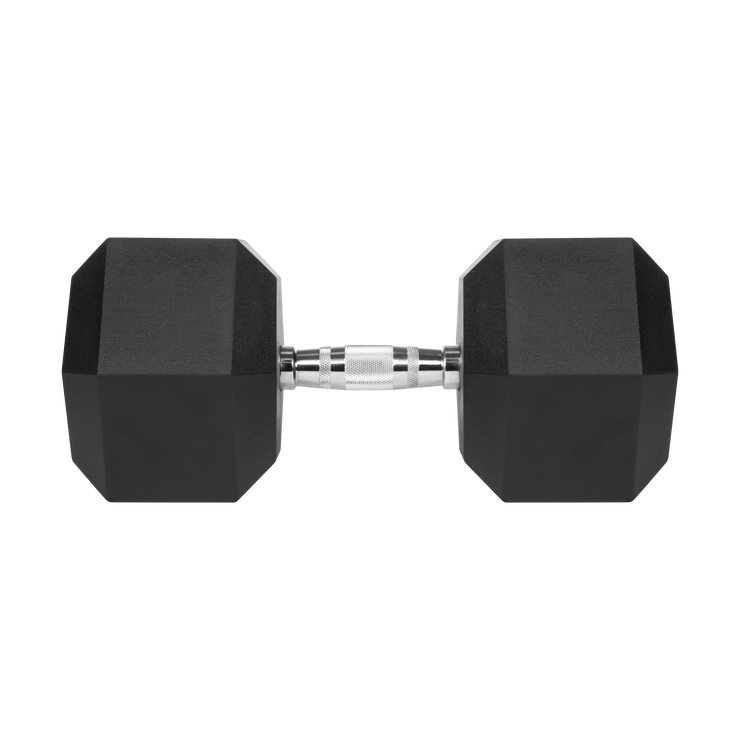 Gummibelagt støbejernshåndvægt HEX 40 kg Rebel gym4all