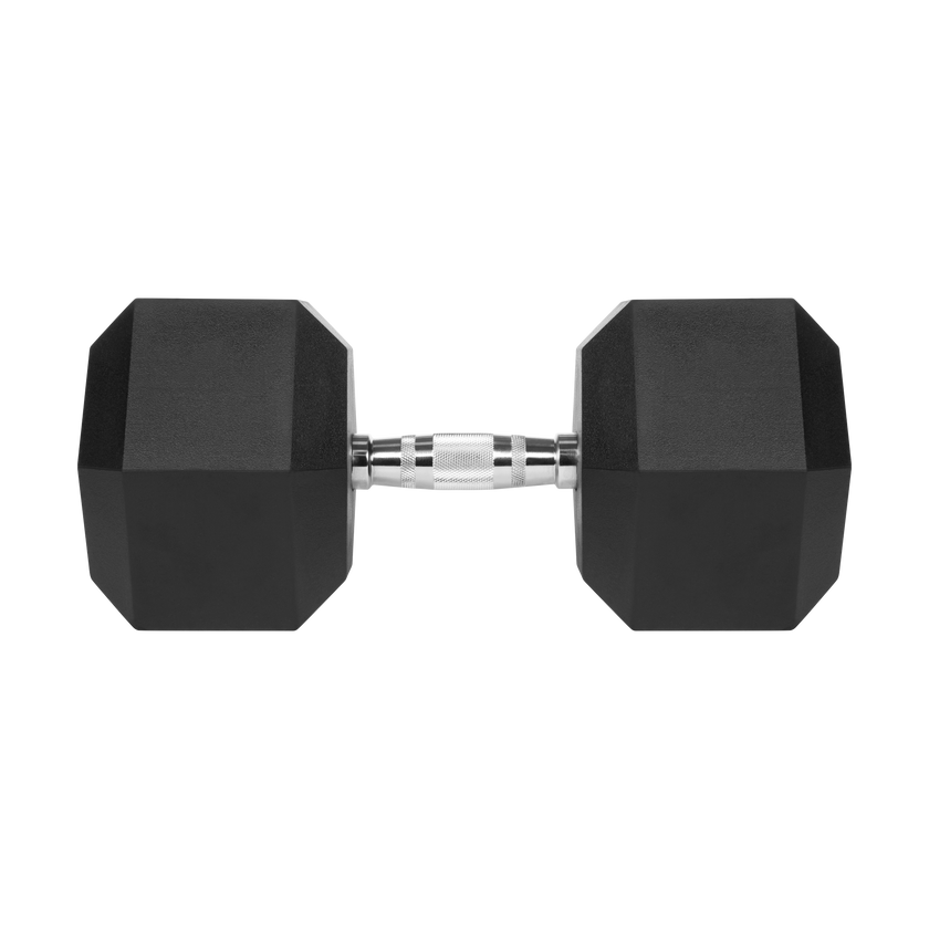 Gummibelagt støbejernshåndvægt HEX 40 kg Rebel gym4all