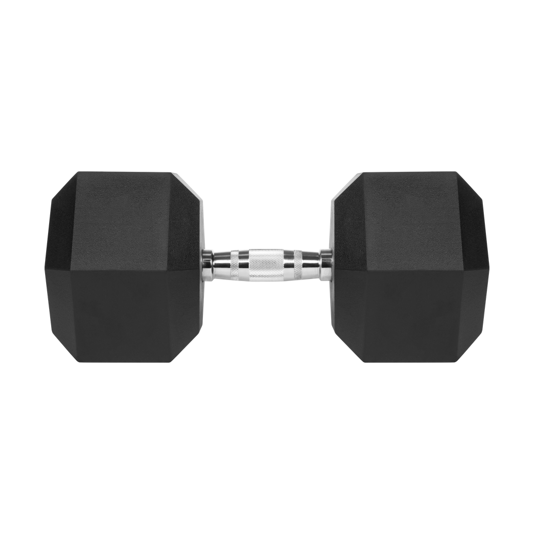 Gummibelagt støbejernshåndvægt HEX 40 kg Rebel gym4all