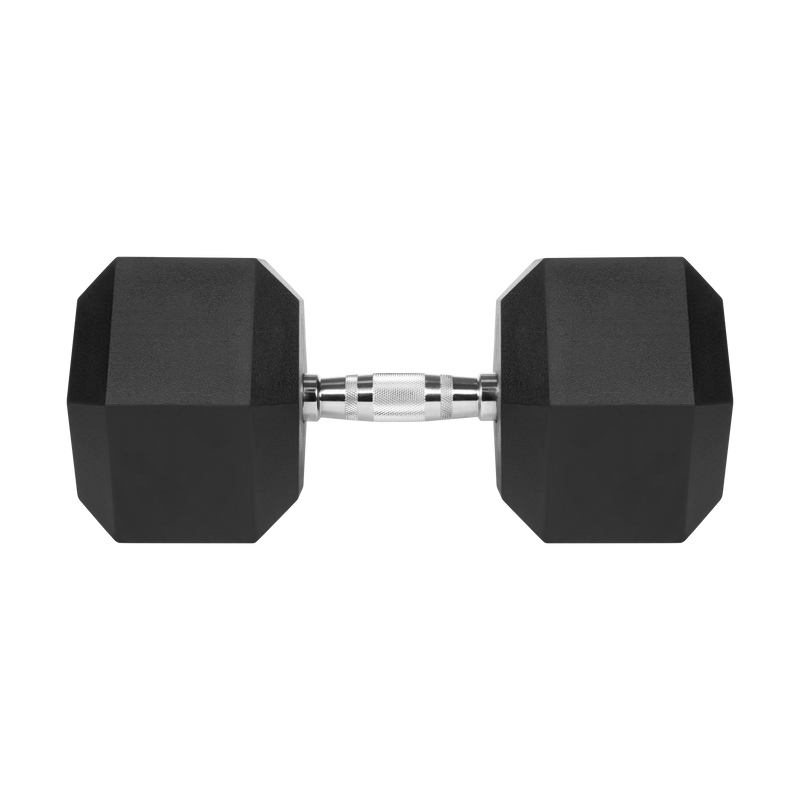 Gummibelagt støbejernshåndvægt HEX 40 kg Rebel gym4all