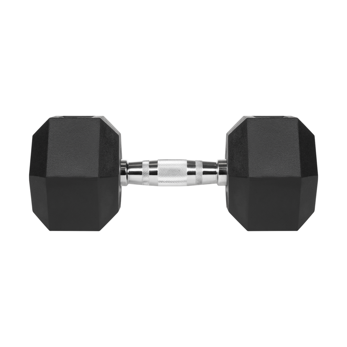 Enkeltstående gummibelagt hantel 15 kg – perfekt til avancerede øvelser som bænkpres og rows.