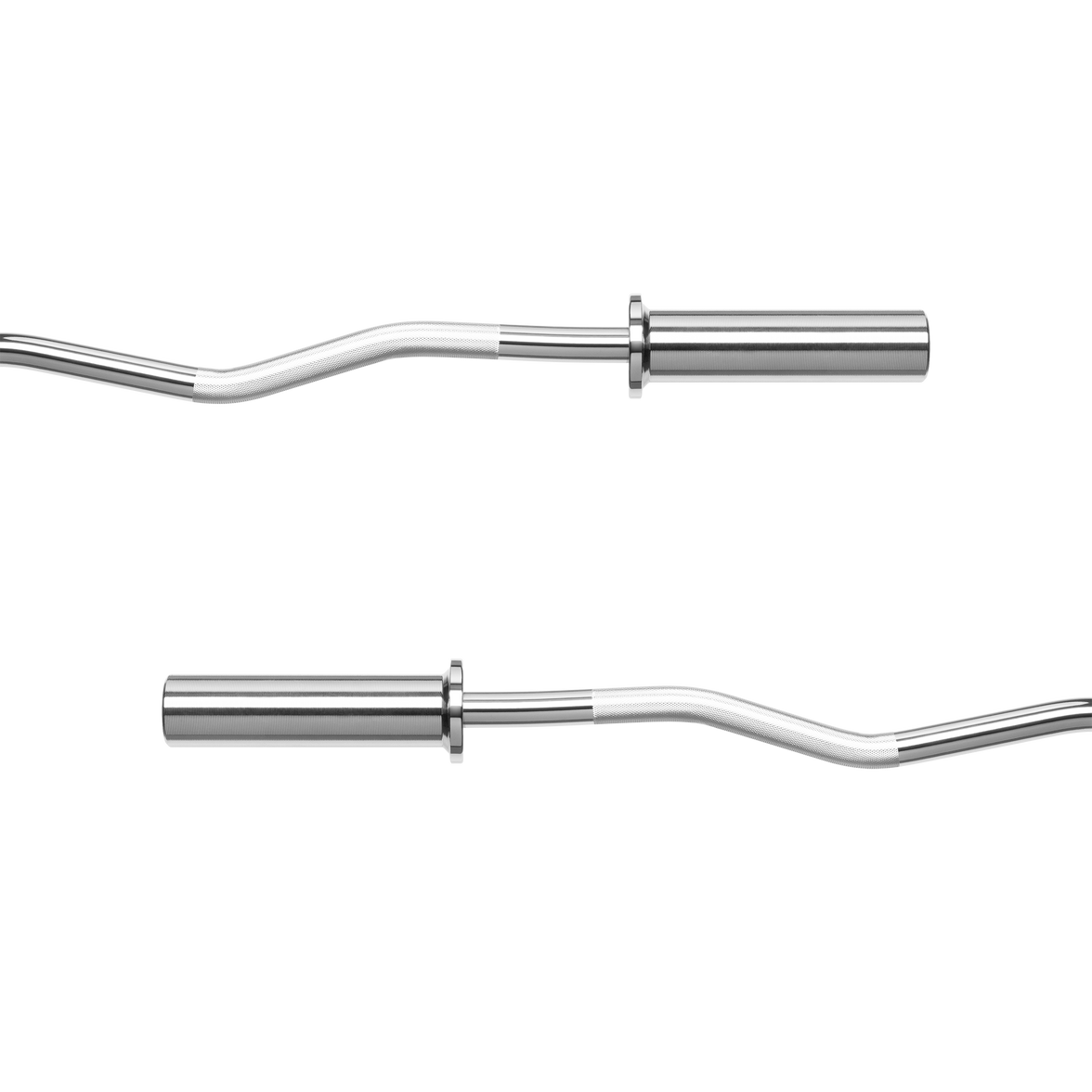 Detalje af ergonomisk håndtag på Rebel curlstang til bicepsøvelser.