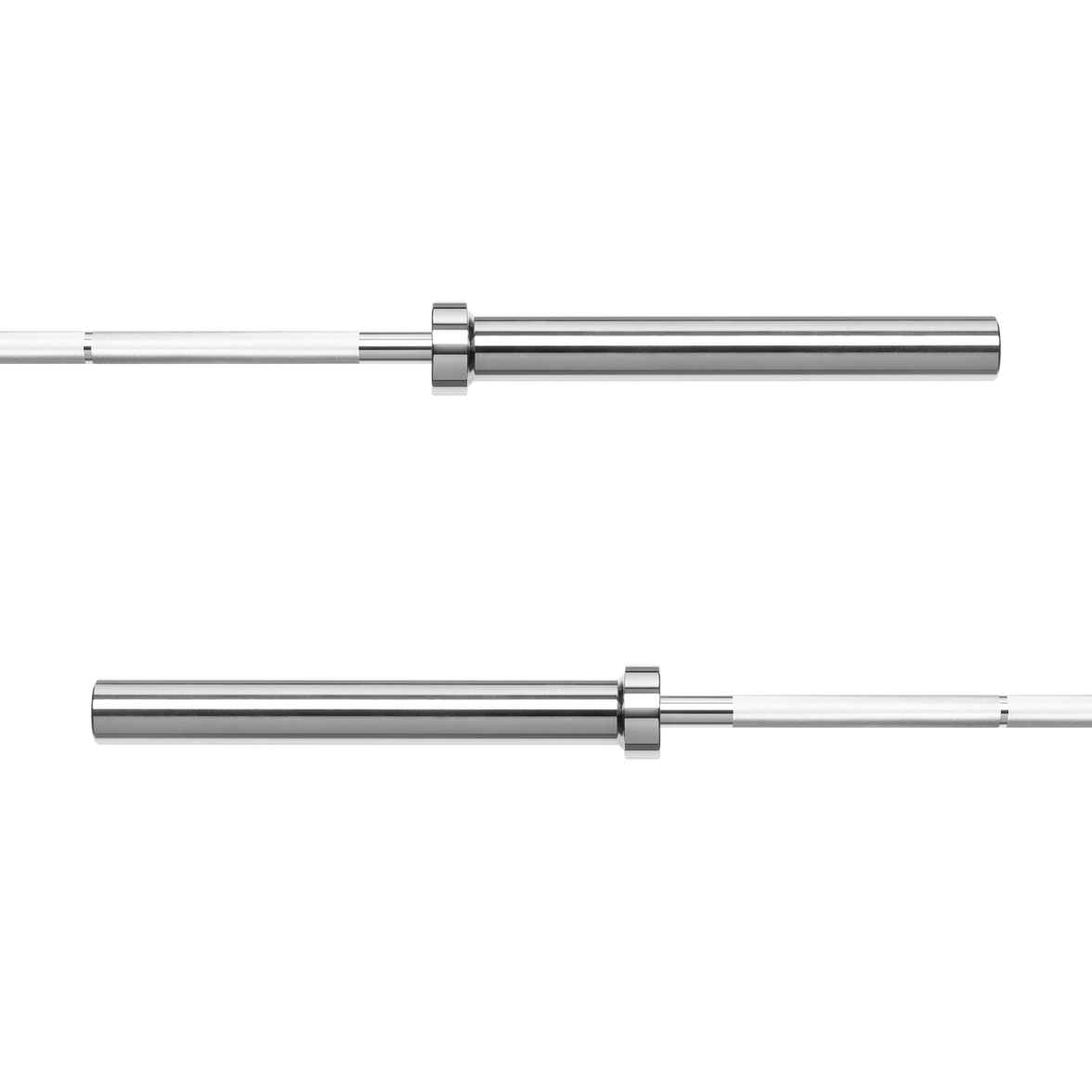 Nærbillede af Rebel Vægtstangens 30 mm gribdiameter og den præcise rilling for sikkert greb.