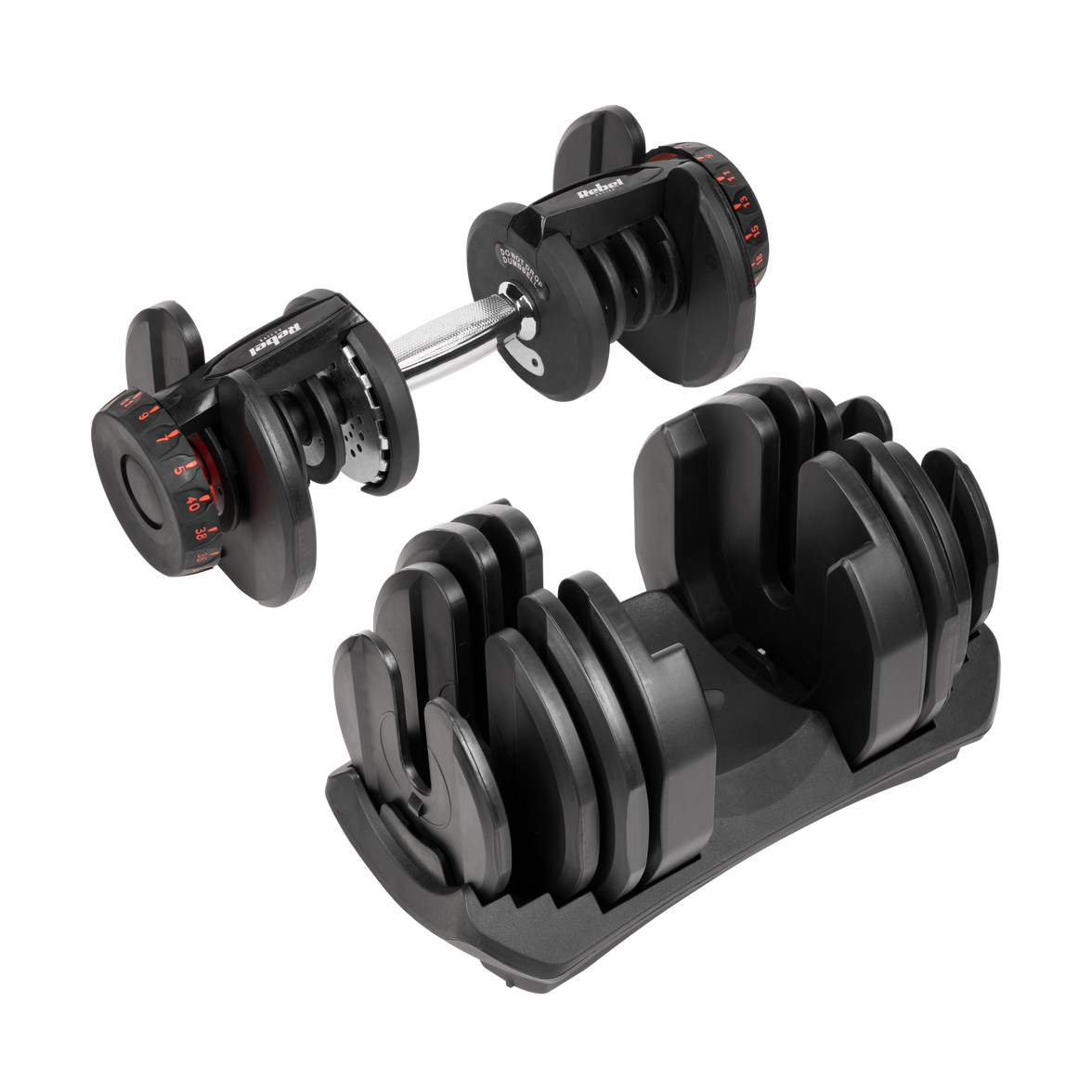 Rebel Active Pro Justerbar Håndvægt 1x40 kg – Hjemmegym Komplet gym4all