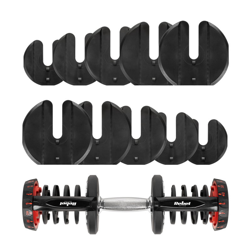 Rebel Active Pro Justerbar Håndvægt 1x40 kg – Hjemmegym Komplet gym4all