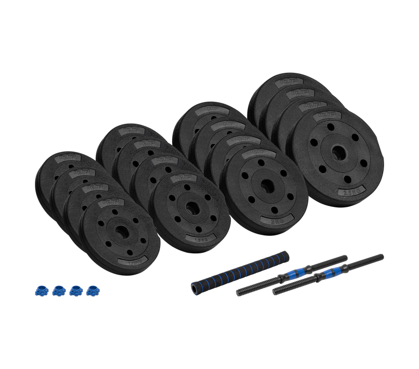 Justerbare bituminøse håndvægte med forbindelse 2x15kg Rebel gym4all