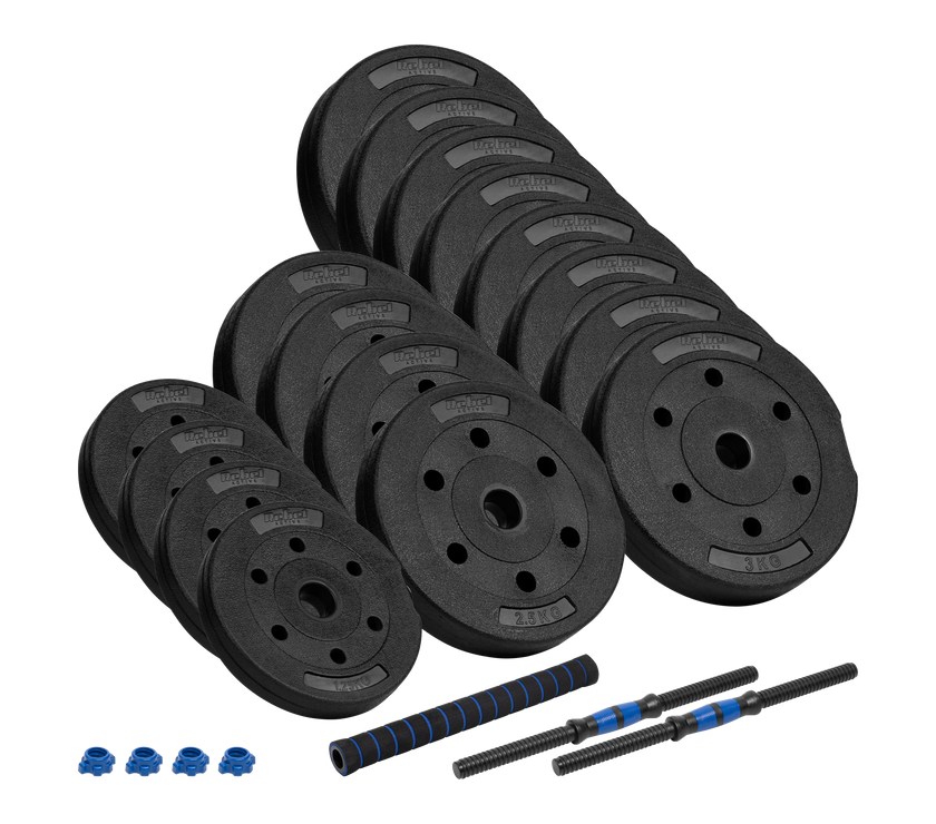 Rebel Justerbare Bituminøse Håndvægte 2x20kg - Forbindelse Premium gym4all