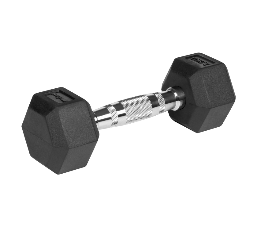Hexagon dambells 2,5 kg: Robust starter vægt med 2,8 cm greb til funktionel træning.