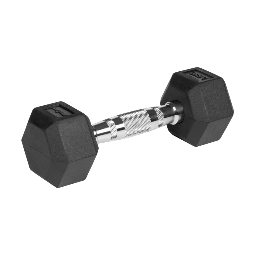 Hexagon dambells 2,5 kg: Robust starter vægt med 2,8 cm greb til funktionel træning.