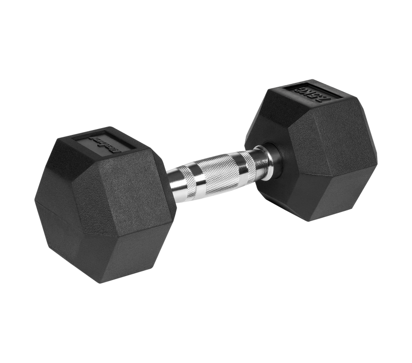 Hexagon dambells 7,5 kg: Robust vægt med 3,3 cm greb, ideel til full-body workouts.