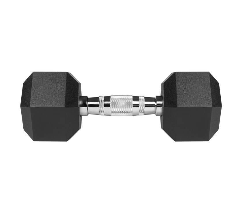 Enkeltstående hexagon hantel 7,5 kg – perfekt til øvede løft som lunges og skulderpres.