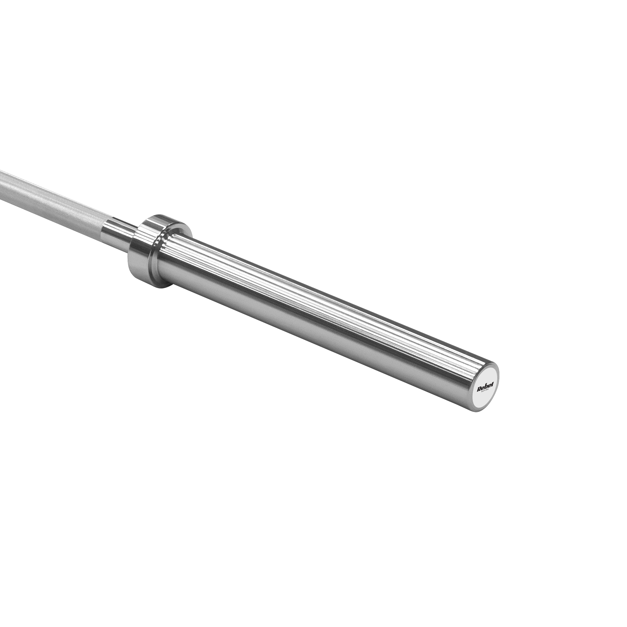 Detalje af ergonomisk håndtag på Rebel 16 kg lige vægtstang.