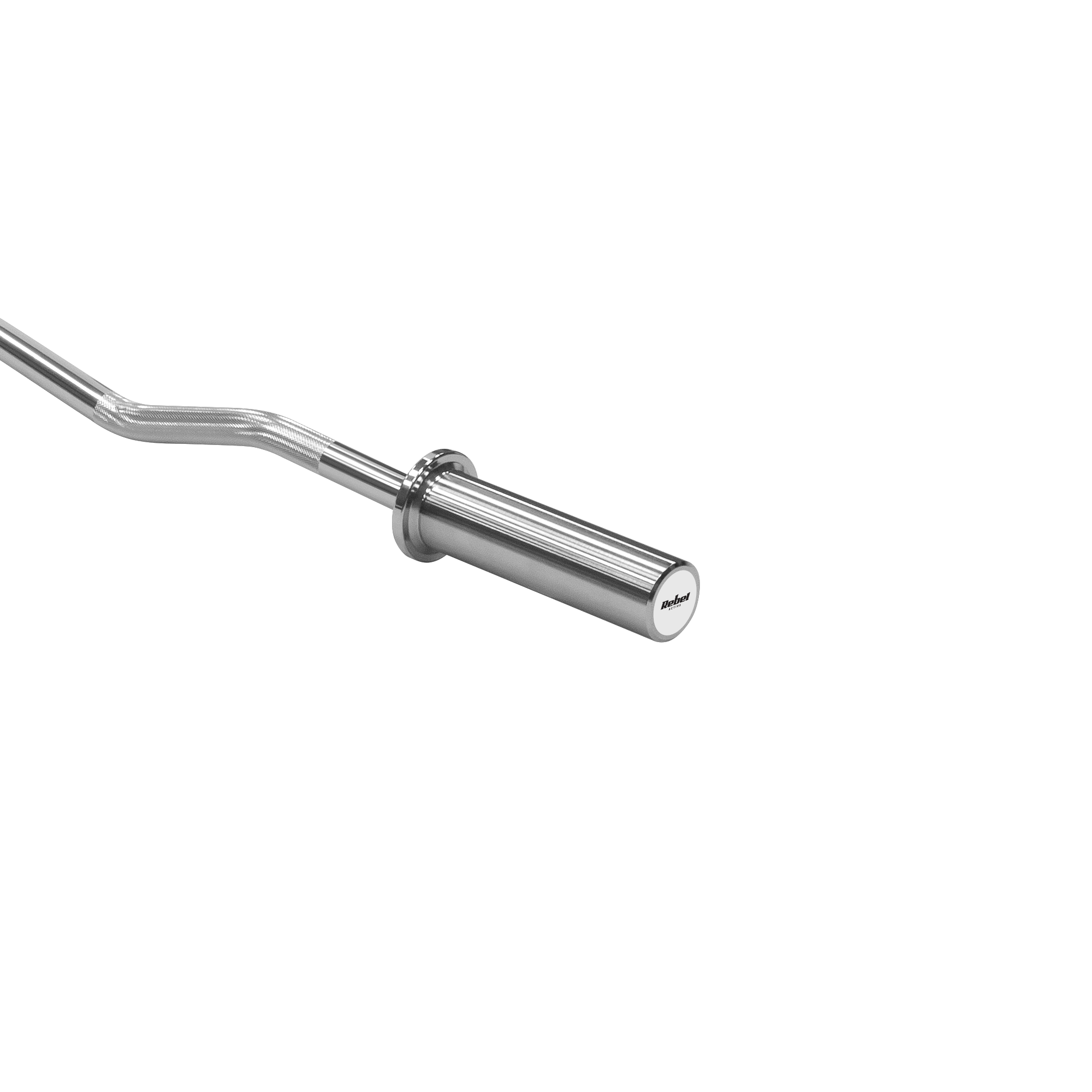 Close-up af lejer på 9 kg Rebel curlstang for glidende rotation.