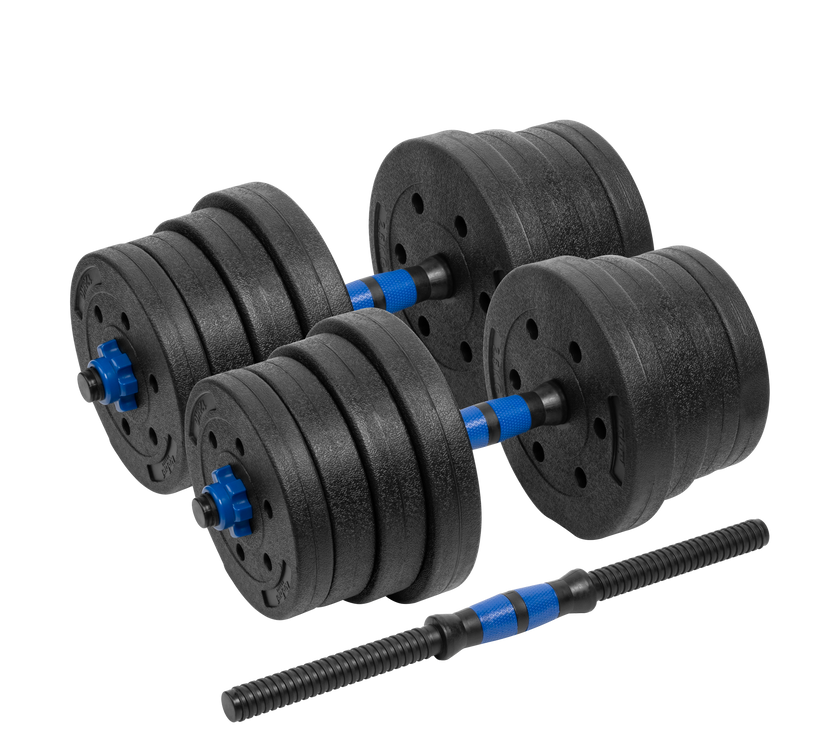 Justerbare bituminøse håndvægte med forbindelse 2x15kg Rebel gym4all