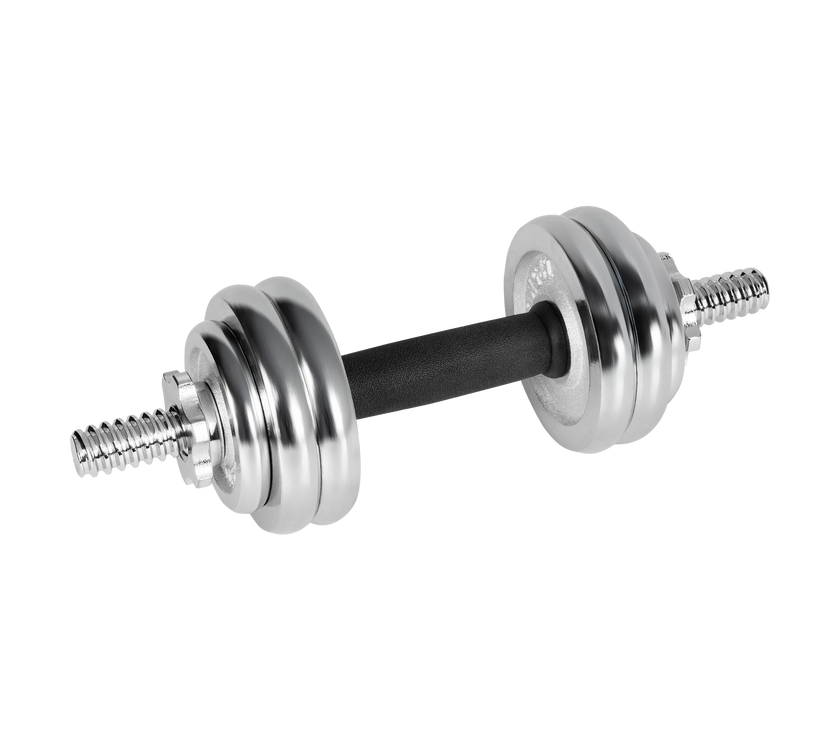 Forkromede, justerbare støbejernshåndvægte i bæretaske, 15 kg sæt Rebel gym4all