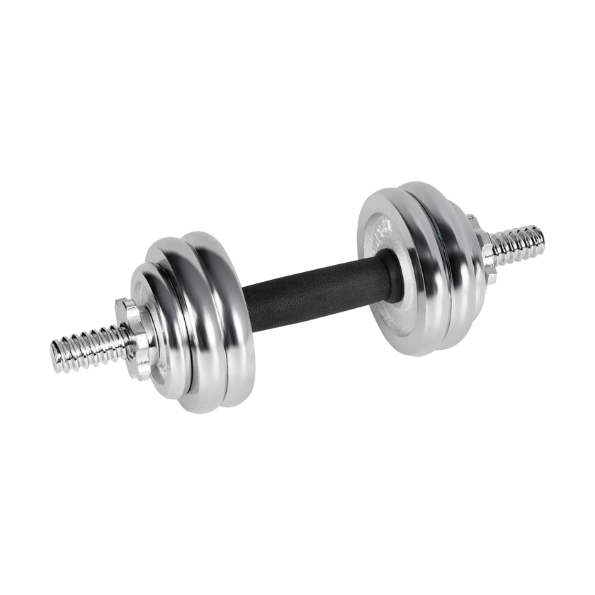 Forkromede, justerbare støbejernshåndvægte i bæretaske, 15 kg sæt Rebel gym4all
