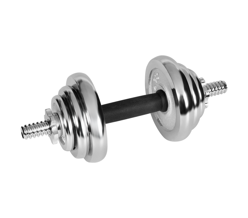 Forkromede, justerbare støbejernshåndvægte i bæretaske, 20 kg sæt Rebel gym4all