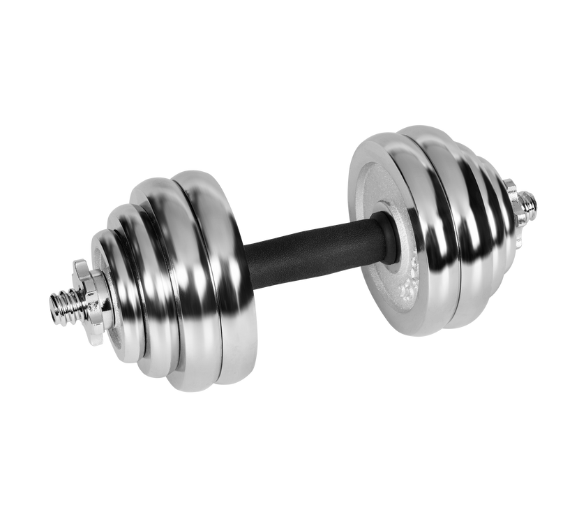 Forkromede, justerbare støbejernshåndvægte i kuffert, 30 kg sæt Rebel gym4all