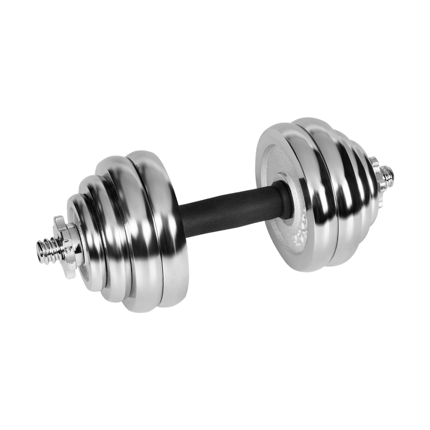 Forkromede, justerbare støbejernshåndvægte i kuffert, 30 kg sæt Rebel gym4all